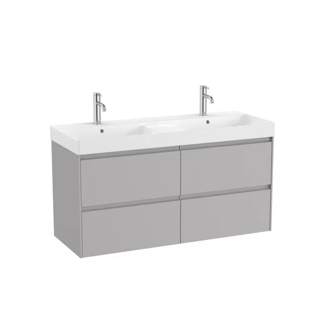 ONA Unik (base unit with two drawers and double bowl basin)