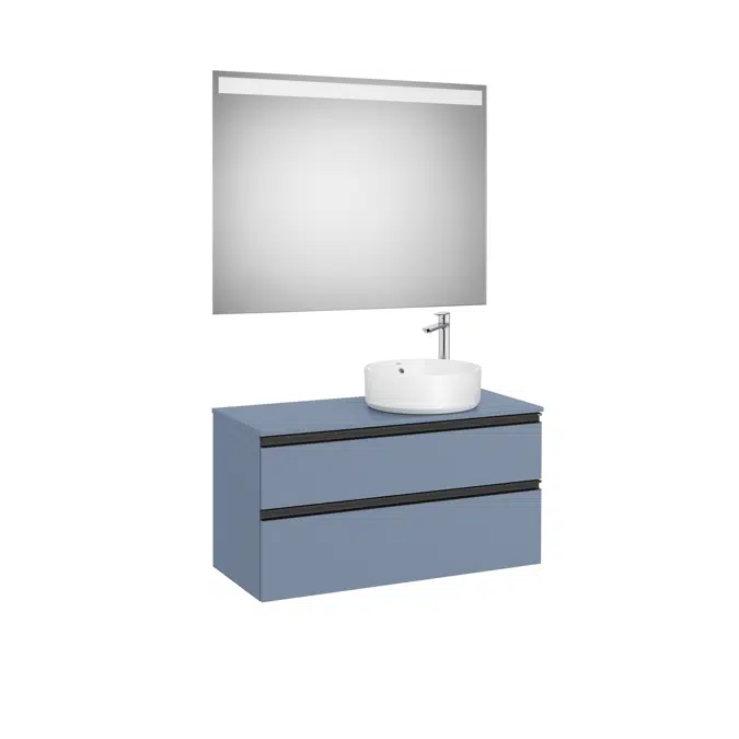 The Gap Pack (base unit with two drawers for right hand over countertop basin and LED mirror)