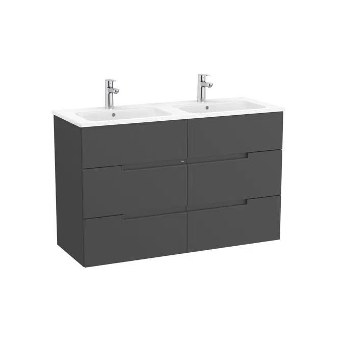 Victoria-N. Unik - base unit with six drawers, legs and double basin