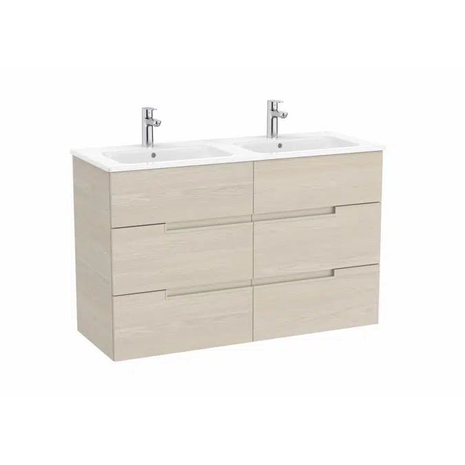 Victoria-N. Unik - base unit with six drawers, legs and double basin