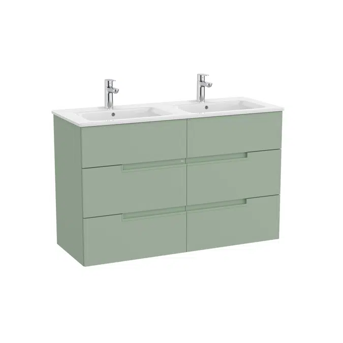 Victoria-N. Unik - base unit with six drawers, legs and double basin