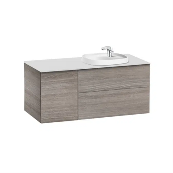 BEYOND Base unit for in countertop basin on the right