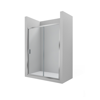 Image for URA L2-E 1400 - Front shower enclosure with 1 sliding door + 1 fixed panel