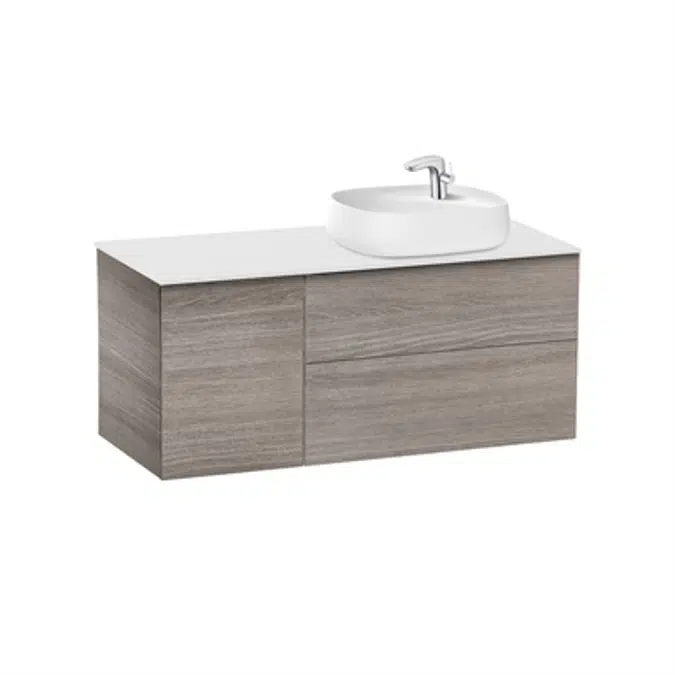 BEYOND Base unit for over countertop basin on the right
