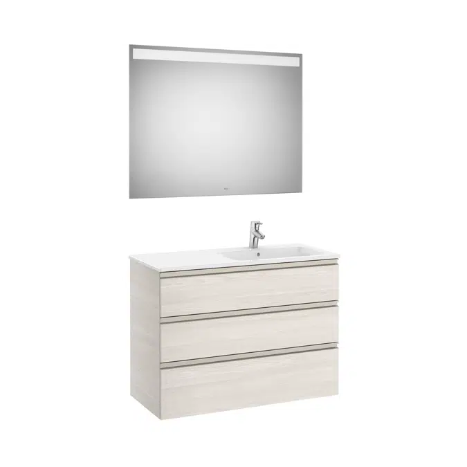 THE GAP  1005 Pack (base unit 3 drawers, right hand basin and LED mirror)