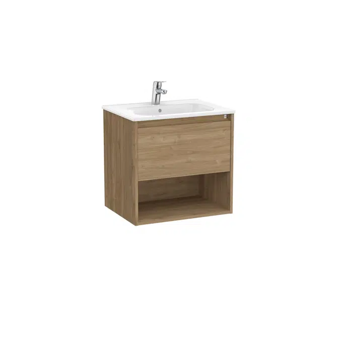 Tenor  Unik - base unit with one drawer, bottom shelf and basin