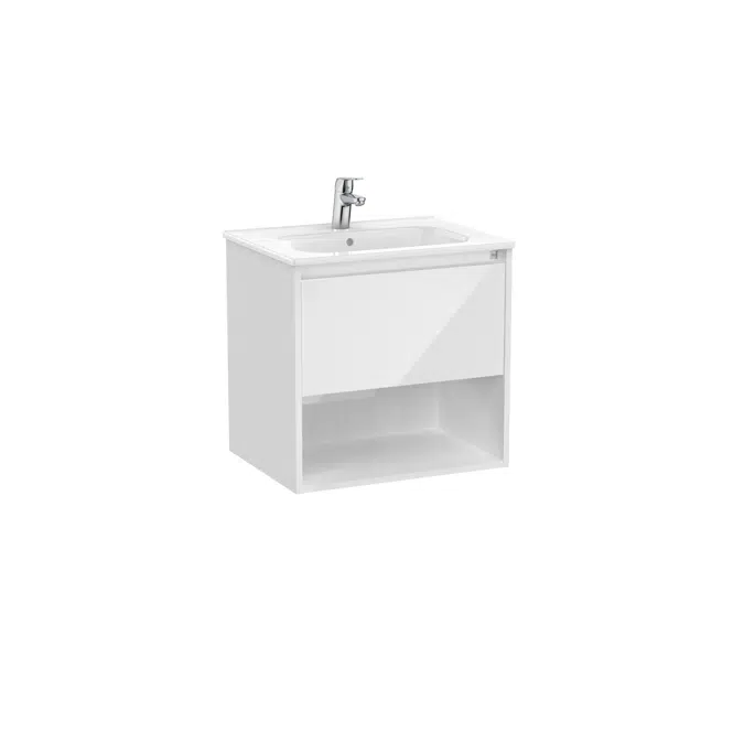 Tenor  Unik - base unit with one drawer, bottom shelf and basin
