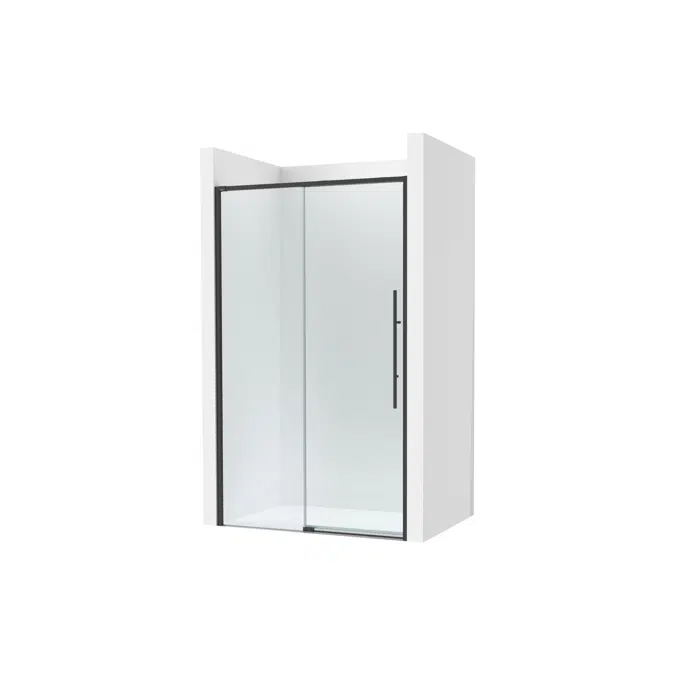 Brisa L2-E - Front shower enclosure with 1 sliding door + 1 fixed panel