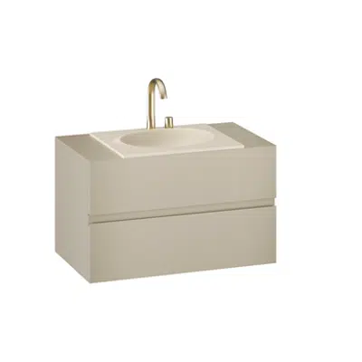imagen para ARMANI - ISLAND 1000 mm wall-hung furniture for countertop washbasin and deck-mounted basin mixer