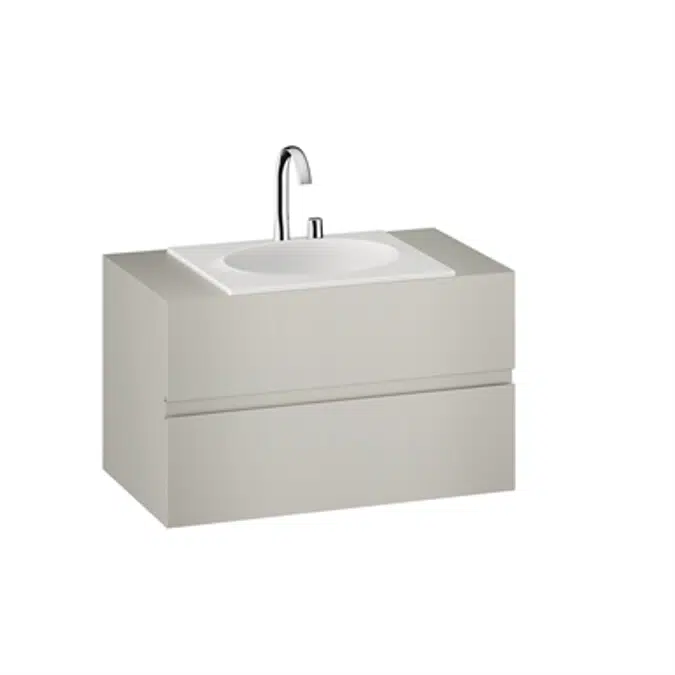 ARMANI - ISLAND 1000 mm wall-hung furniture for countertop washbasin and deck-mounted basin mixer