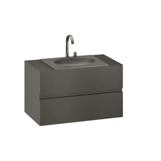 ARMANI - ISLAND 1000 mm wall-hung furniture for countertop washbasin and deck-mounted basin mixer