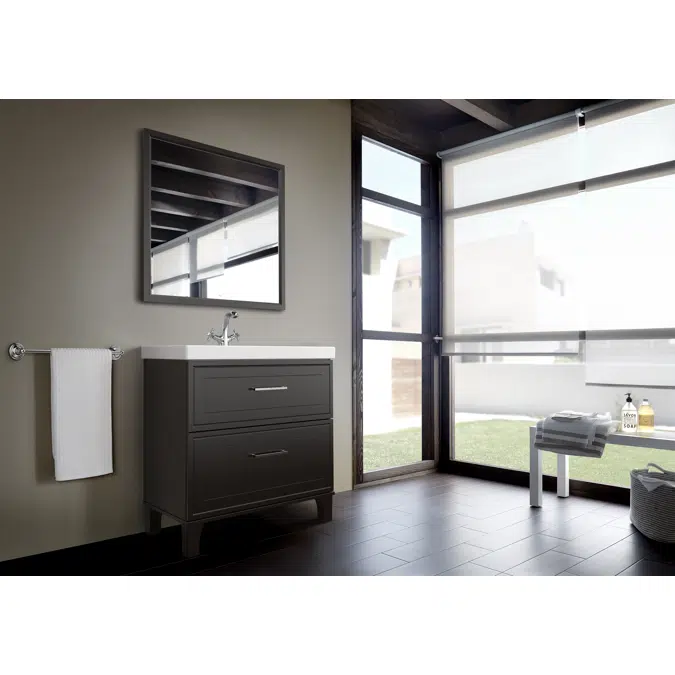 ROMEA Pack 800 (base unit with two drawers, basin, mirror and LED wall light)