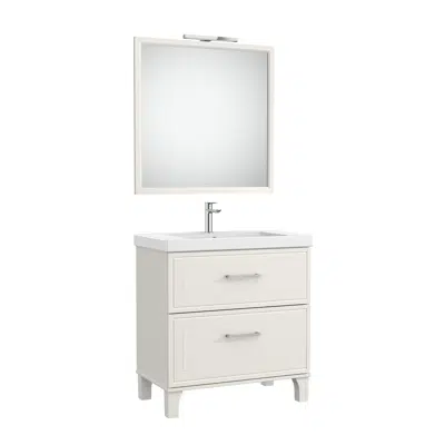 imagen para ROMEA Pack 800 (base unit with two drawers, basin, mirror and LED wall light)