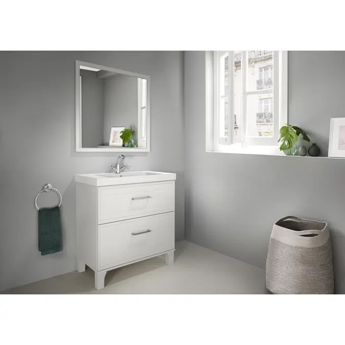 ROMEA Pack 800 (base unit with two drawers, basin, mirror and LED wall light)