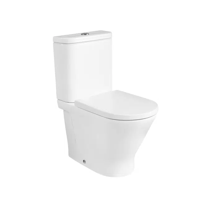 THE GAP ROUND - Back to wall vitreous china close-coupled Rimless WC with dual outlet