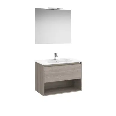 bild för Tenor  Pack - base unit with one drawer, bottom shelf, basin, mirror and LED spotlight