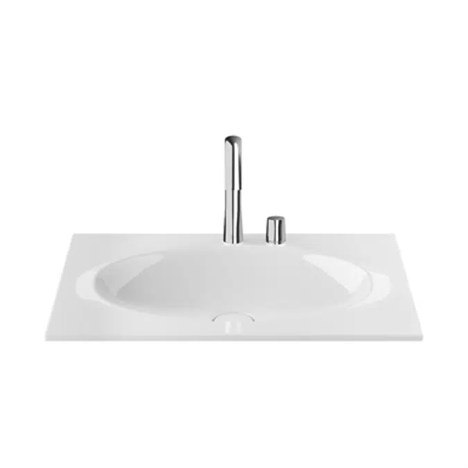 ARMANI - ISLAND 770 mm countertop washbasin for 2-hole basin mixer