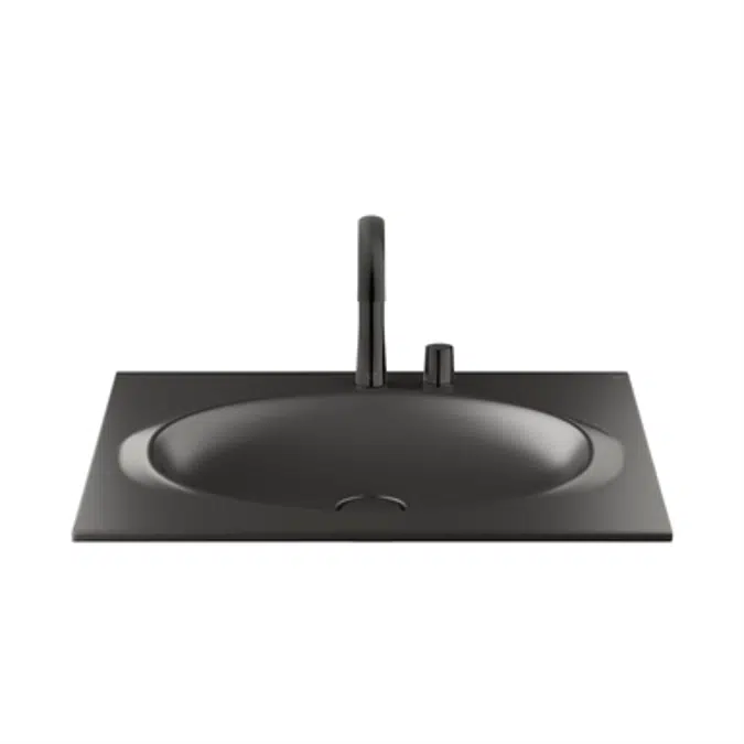 ARMANI - ISLAND 770 mm countertop washbasin for 2-hole basin mixer