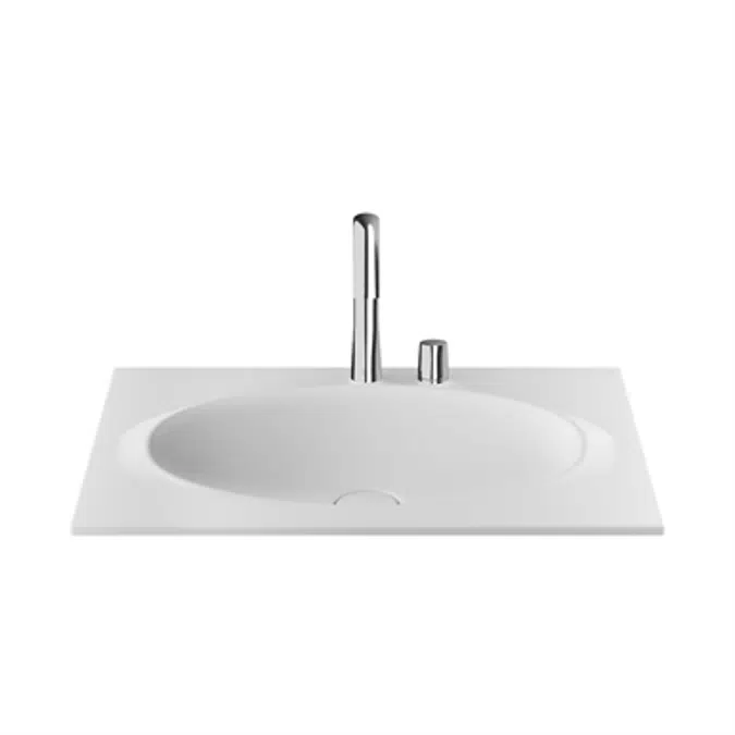 ARMANI - ISLAND 770 mm countertop washbasin for 2-hole basin mixer