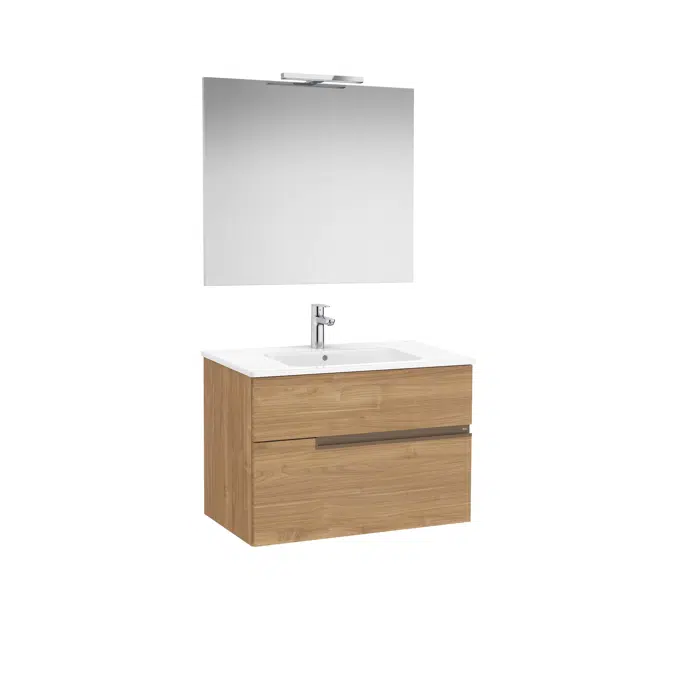 Victoria-N. Pack - base unit with two drawers, basin, Luna mirror and Starlight LED spotlight