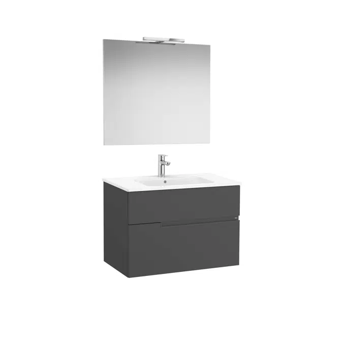 Victoria-N. Pack - base unit with two drawers, basin, Luna mirror and Starlight LED spotlight