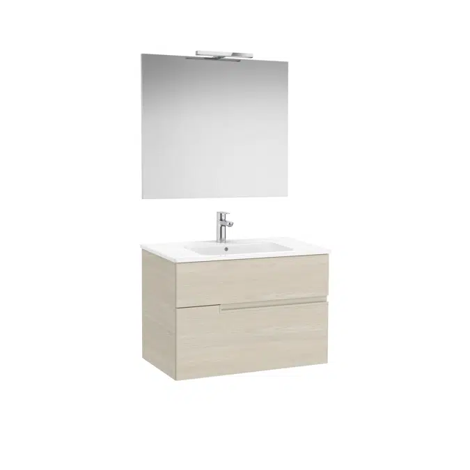 Victoria-N. Pack - base unit with two drawers, basin, Luna mirror and Starlight LED spotlight