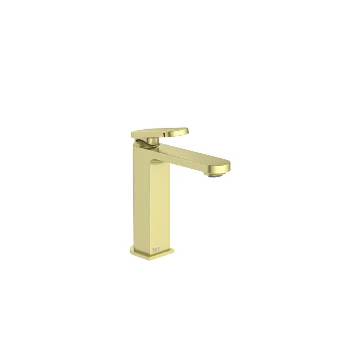 Kay - Basin mixer with smooth body and click-clack waste. Cold Start. M-Size