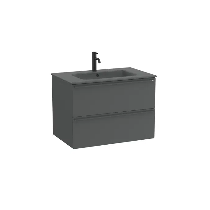 Volia - Unik - Base unit with two drawers and ceramic basin in matching finish