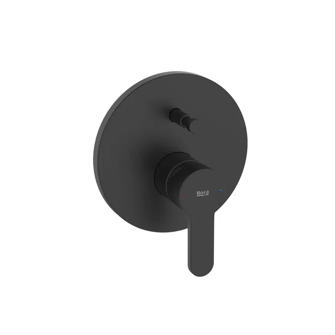 L20 Round - Built-in bath-shower mixer (2 ways) with automatic diverter. Includes built-in body