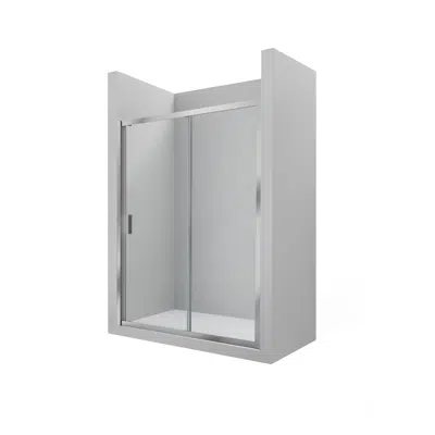 Image pour URA L2-E 1200 - Front shower enclosure with 1 sliding door + 1 fixed panel