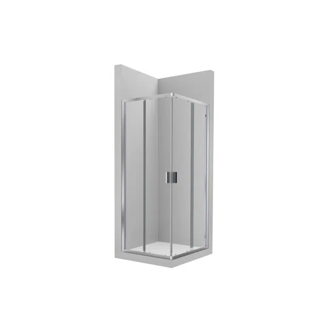 VICTORIA L2 800 - Lateral shower enclosure with 1 sliding door + 1 fixed panel