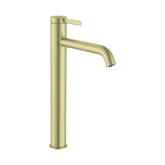 Ona Basin mixer high neck smooth body with click clack waste, Cold Start