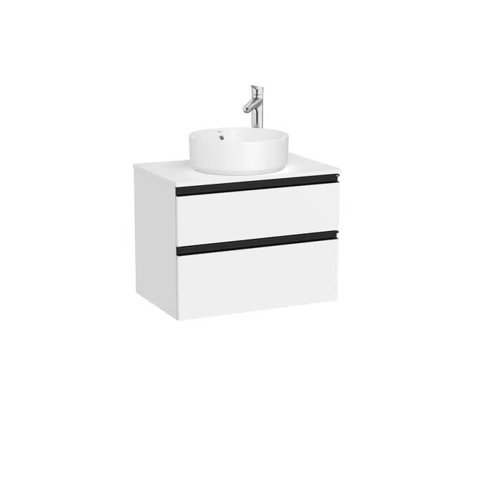 The Gap Base unit with two drawers for over countertop basin