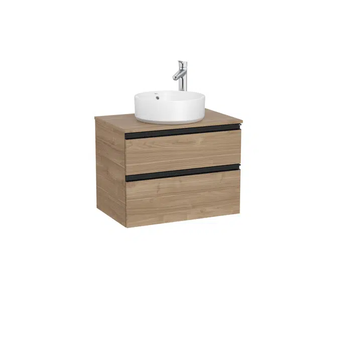 The Gap Base unit with two drawers for over countertop basin