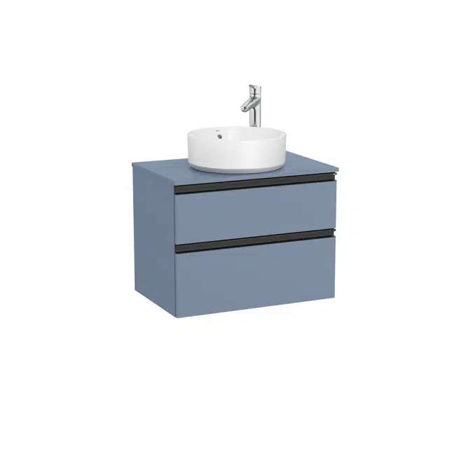 The Gap Base unit with two drawers for over countertop basin