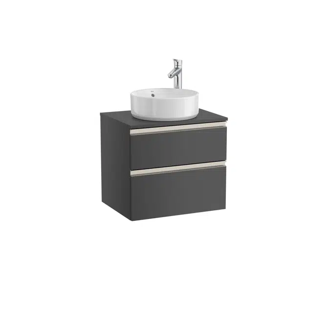The Gap Base unit with two drawers for over countertop basin