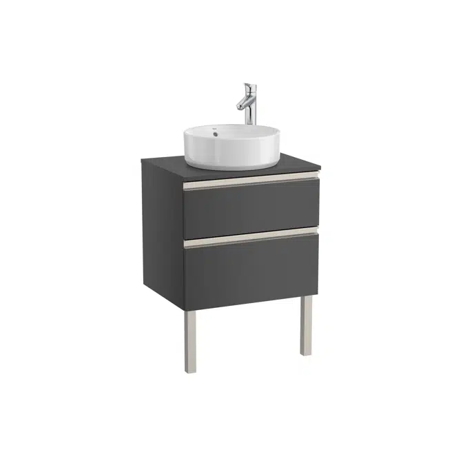 The Gap Base unit with two drawers for over countertop basin