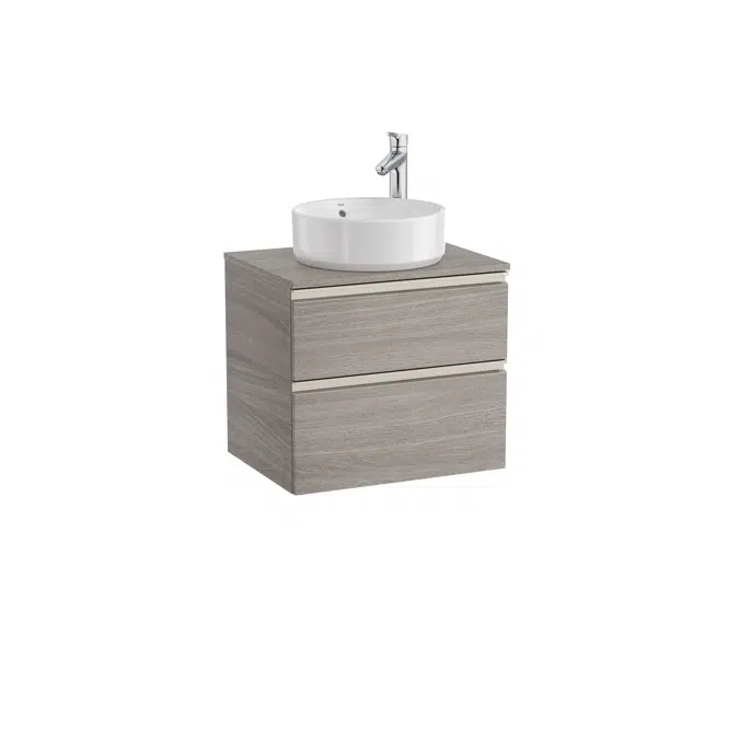 The Gap Base unit with two drawers for over countertop basin