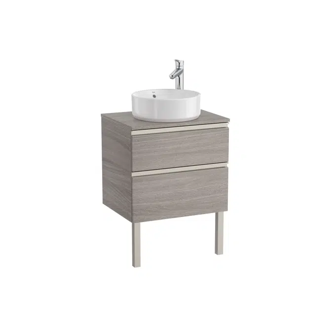 The Gap Base unit with two drawers for over countertop basin