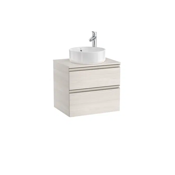 The Gap Base unit with two drawers for over countertop basin