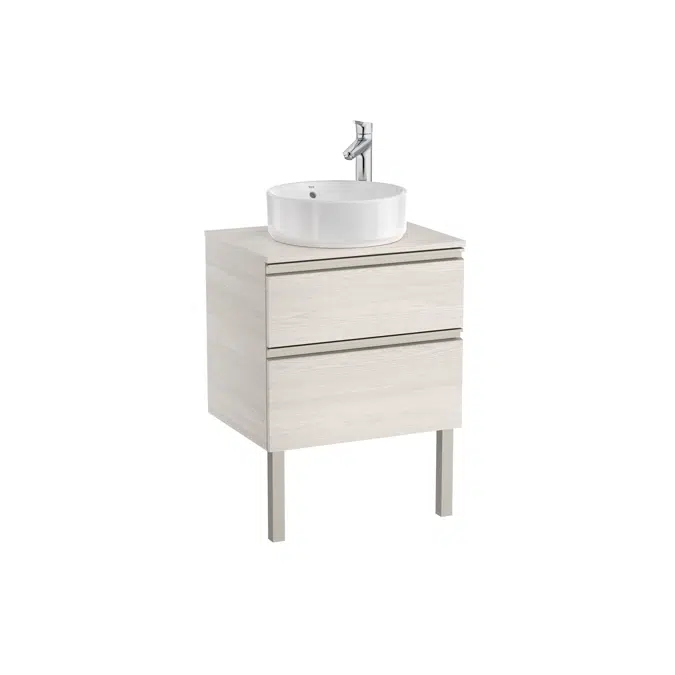 The Gap Base unit with two drawers for over countertop basin