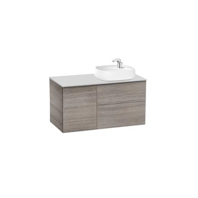 BEYOND Base unit for over countertop basin on the right