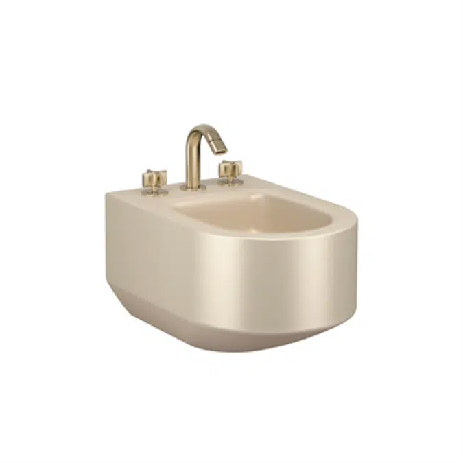 ARMANI - BAIA Wall-hung bidet for 3-hole bidet mixer