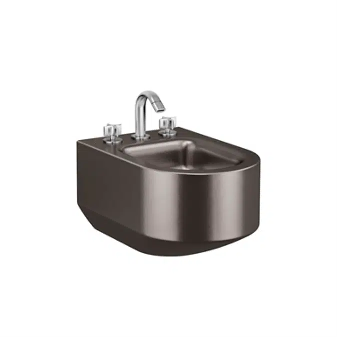 ARMANI - BAIA Wall-hung bidet for 3-hole bidet mixer