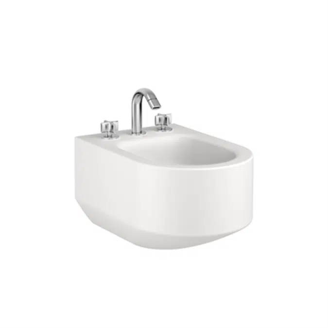 ARMANI - BAIA Wall-hung bidet for 3-hole bidet mixer