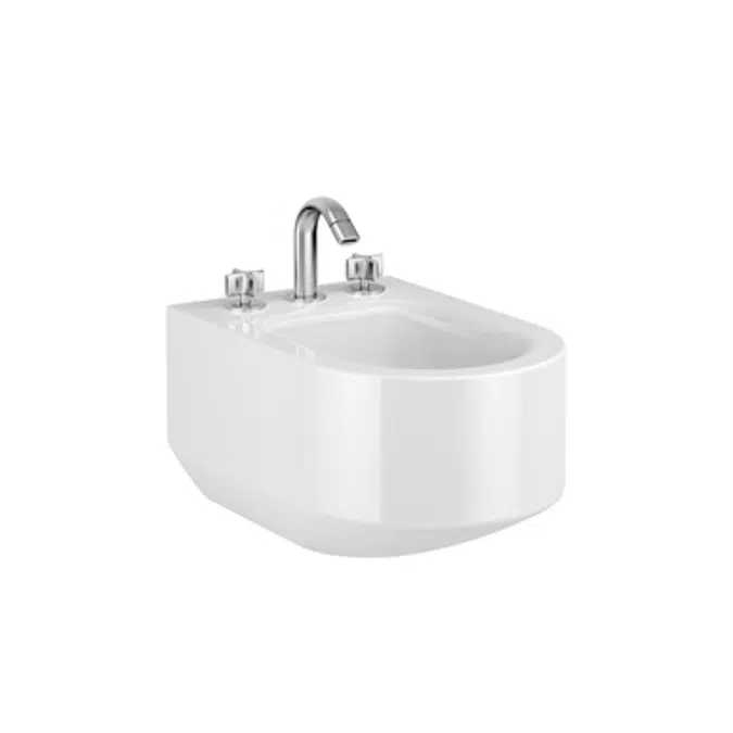 ARMANI - BAIA Wall-hung bidet for 3-hole bidet mixer