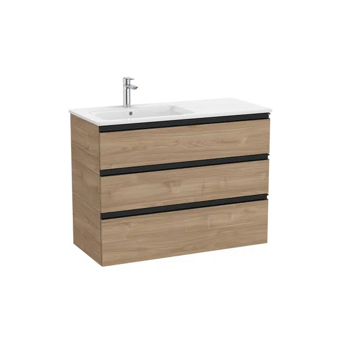 The Gap Unik (base unit with three drawers and left hand basin)