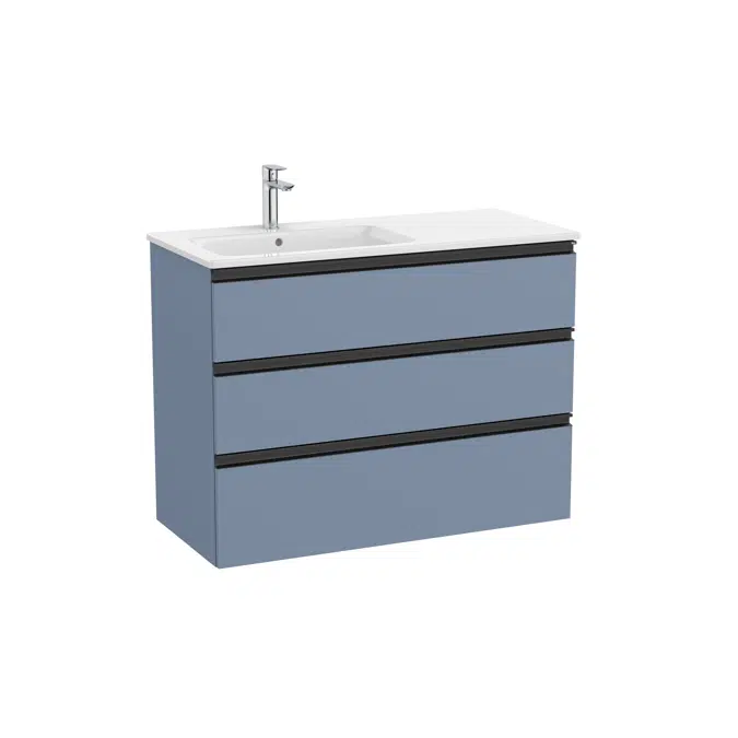 The Gap Unik (base unit with three drawers and left hand basin)