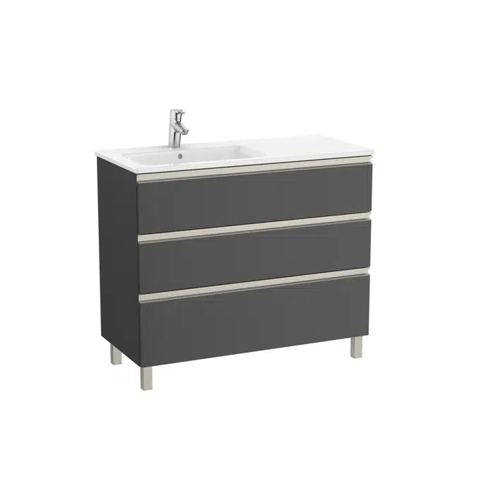 The Gap Unik (base unit with three drawers and left hand basin)