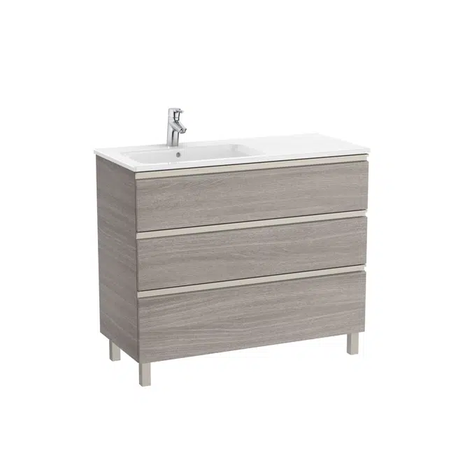The Gap Unik (base unit with three drawers and left hand basin)